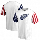 Men's Detroit Red Wings Fanatics Branded Stars & Stripes T-Shirt White FengYun,baseball caps,new era cap wholesale,wholesale hats